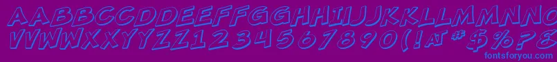 SfMincedMeatShadedOblique Font – Blue Fonts on Purple Background