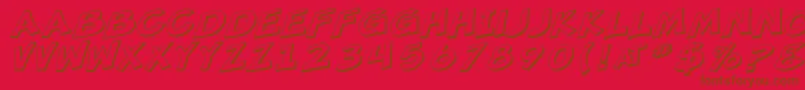 SfMincedMeatShadedOblique Font – Brown Fonts on Red Background