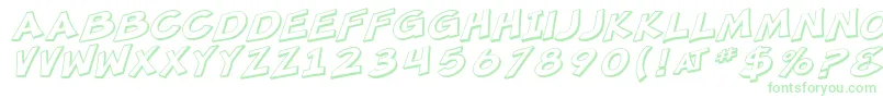 SfMincedMeatShadedOblique Font – Green Fonts on White Background