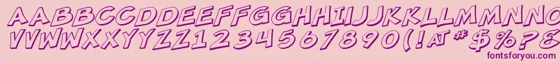 SfMincedMeatShadedOblique Font – Purple Fonts on Pink Background