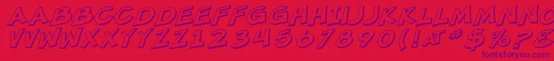 SfMincedMeatShadedOblique Font – Purple Fonts on Red Background