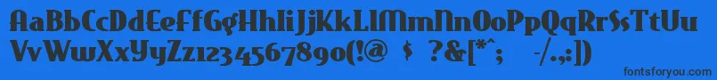 Eastmark Font – Black Fonts on Blue Background