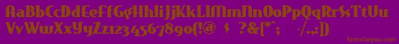 Eastmark Font – Brown Fonts on Purple Background