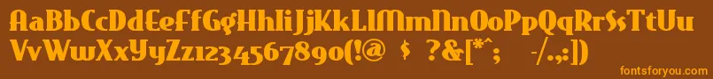 Eastmark Font – Orange Fonts on Brown Background