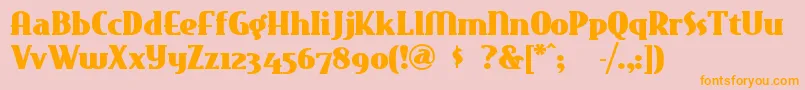 Eastmark Font – Orange Fonts on Pink Background