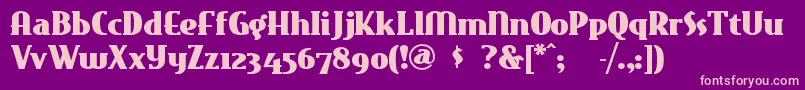 Eastmark Font – Pink Fonts on Purple Background