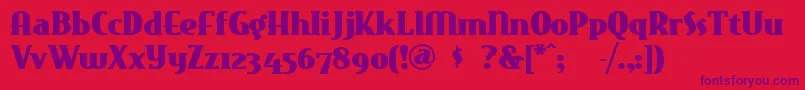 Eastmark Font – Purple Fonts on Red Background