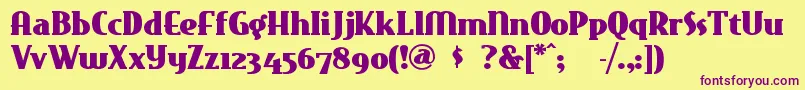 Eastmark Font – Purple Fonts on Yellow Background