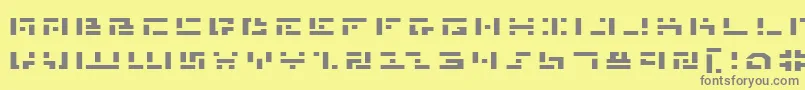 フォントMmane – 黄色の背景に灰色の文字