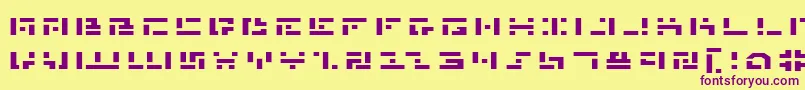 Mmane Font – Purple Fonts on Yellow Background