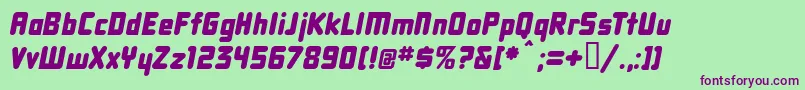 Dbxlni Font – Purple Fonts on Green Background