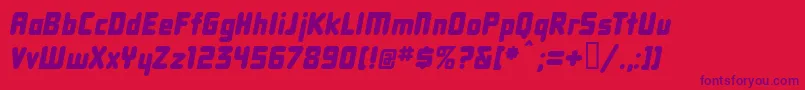 Dbxlni Font – Purple Fonts on Red Background