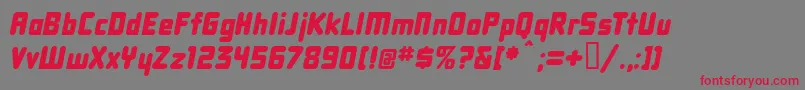 Dbxlni Font – Red Fonts on Gray Background