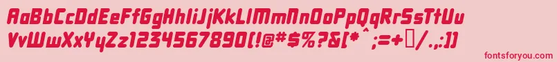 Dbxlni Font – Red Fonts on Pink Background