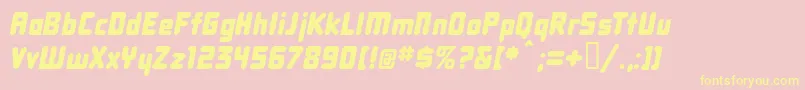 Dbxlni Font – Yellow Fonts on Pink Background