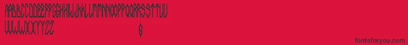 Delarocca-Schriftart – Schwarze Schriften auf rotem Hintergrund