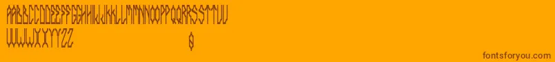 Delarocca Font – Brown Fonts on Orange Background
