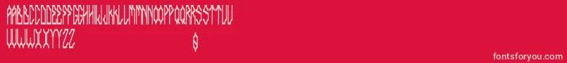 Fonte Delarocca – fontes rosa em um fundo vermelho