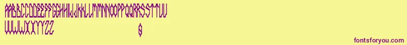 Delarocca Font – Purple Fonts on Yellow Background