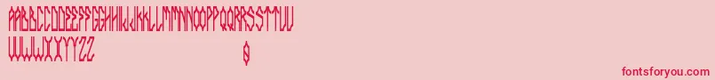 Delarocca-Schriftart – Rote Schriften auf rosa Hintergrund