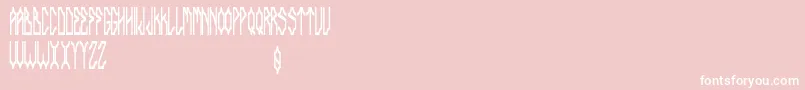Delarocca-Schriftart – Weiße Schriften auf rosa Hintergrund