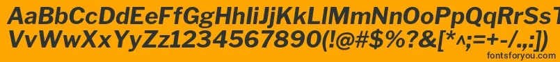 LibrefranklinBolditalic Font – Black Fonts on Orange Background