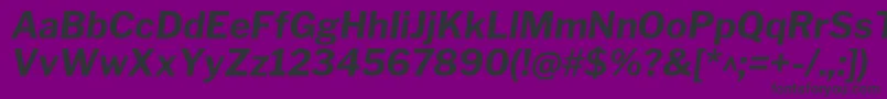 Шрифт LibrefranklinBolditalic – чёрные шрифты на фиолетовом фоне