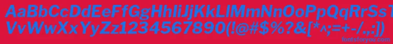 フォントLibrefranklinBolditalic – 赤い背景に青い文字