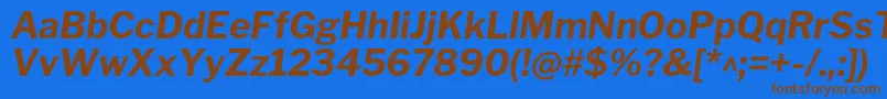 Шрифт LibrefranklinBolditalic – коричневые шрифты на синем фоне