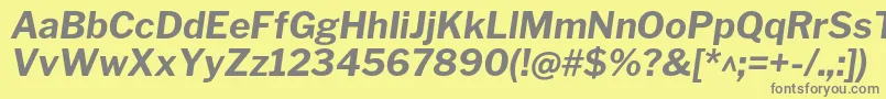 LibrefranklinBolditalic Font – Gray Fonts on Yellow Background