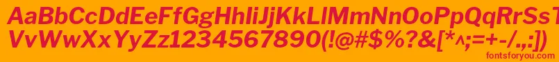 LibrefranklinBolditalic Font – Red Fonts on Orange Background