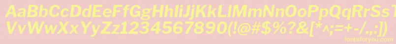 LibrefranklinBolditalic Font – Yellow Fonts on Pink Background