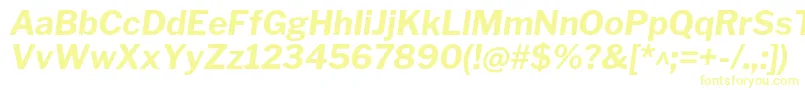 LibrefranklinBolditalic Font – Yellow Fonts on White Background