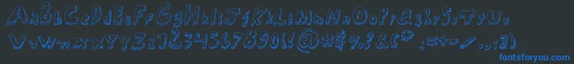 Mati Font – Blue Fonts on Black Background