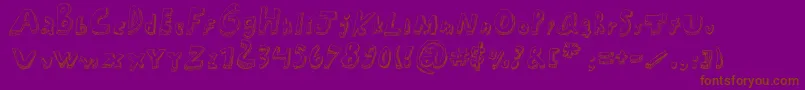 Mati Font – Brown Fonts on Purple Background