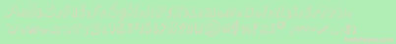 Mati Font – Pink Fonts on Green Background