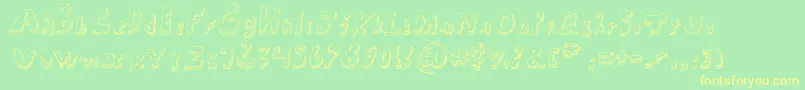 Mati Font – Yellow Fonts on Green Background