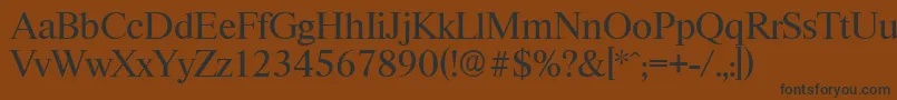 RiccioneserialRegular Font – Black Fonts on Brown Background