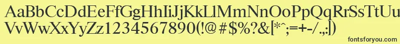 RiccioneserialRegular Font – Black Fonts on Yellow Background
