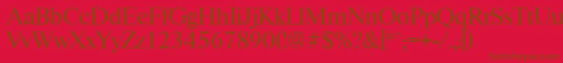 RiccioneserialRegular Font – Brown Fonts on Red Background