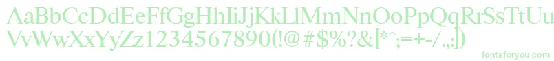 フォントRiccioneserialRegular – 緑のフォント