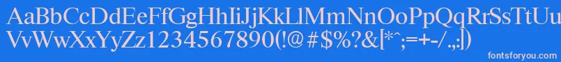 RiccioneserialRegular Font – Pink Fonts on Blue Background