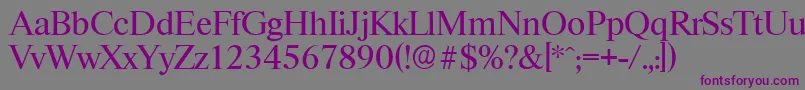 RiccioneserialRegular Font – Purple Fonts on Gray Background