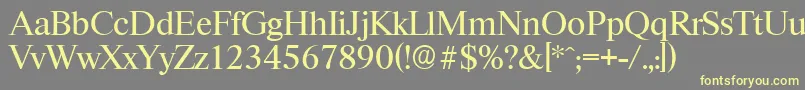 RiccioneserialRegular Font – Yellow Fonts on Gray Background
