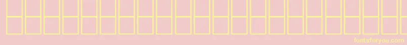 Fonte HeshamNaghamNormalTraditional – fontes amarelas em um fundo rosa