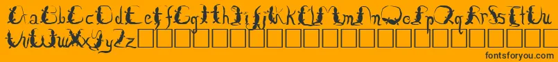 Lizzard Font – Black Fonts on Orange Background