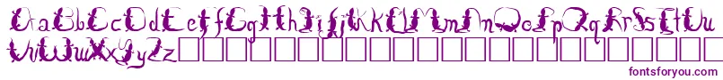 Шрифт Lizzard – фиолетовые шрифты на белом фоне
