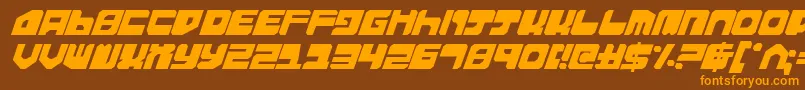 Extech Font – Orange Fonts on Brown Background