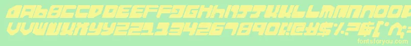 Extech Font – Yellow Fonts on Green Background