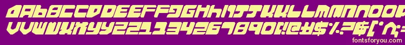 Extech Font – Yellow Fonts on Purple Background